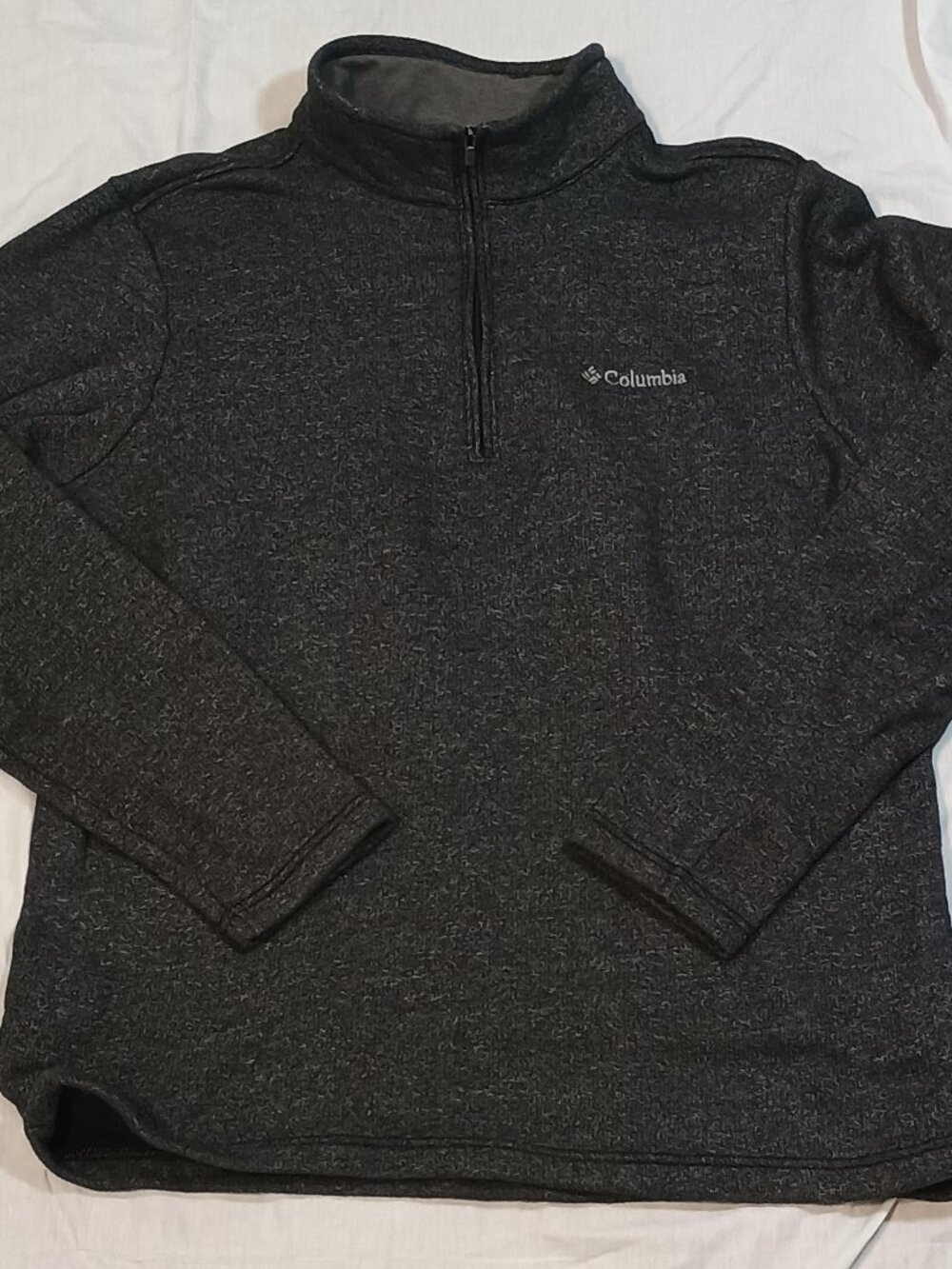 Columbia/Fleece Pullover/Mens M/Black Heather Hart Mountain III Half Zip Outdoor